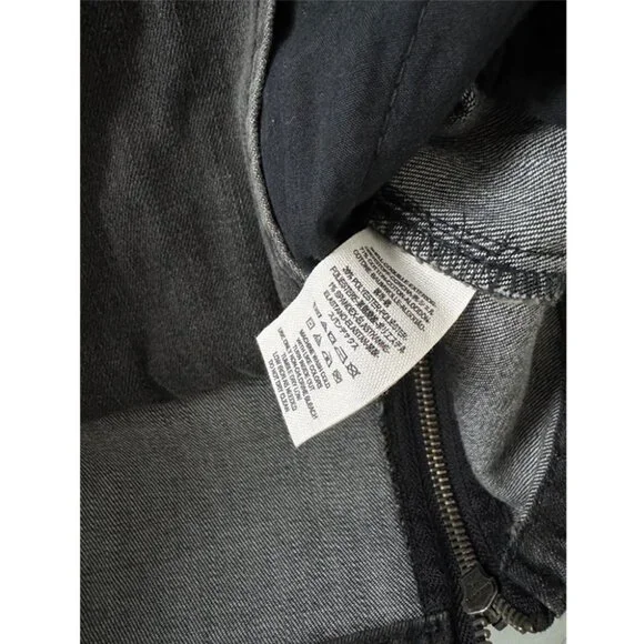 Free People James Dean Cropped Moto Denim Jacket - Washed Black - Size M - NWT - Picture 10 of 13